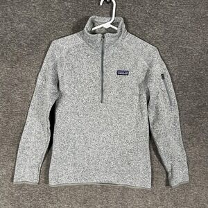 Patagonia Pullover Womens Medium Gray Better Sweater Fleece 1/4 Zip Sweater